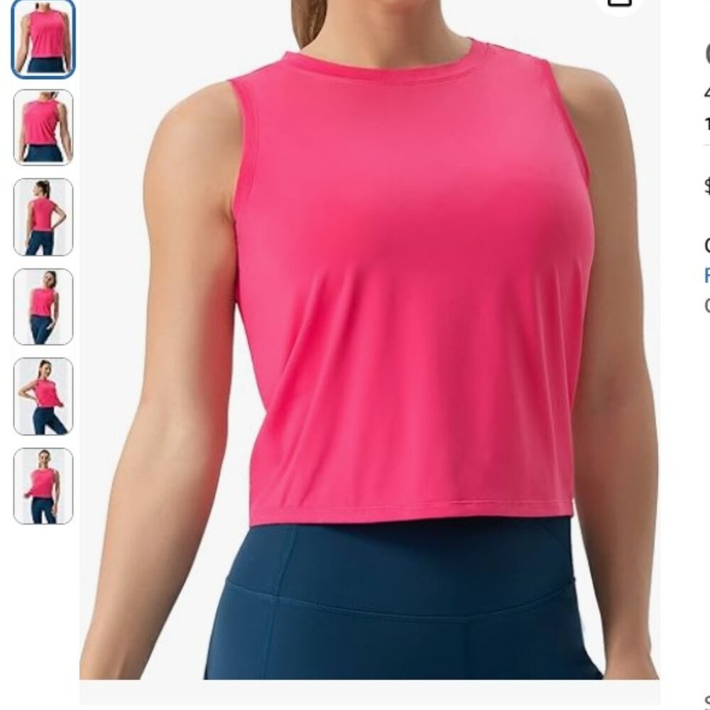 NEW! THE GYM PEOPLE Women's Workout Tops in Ice Silk Quick Dry Sleeveless